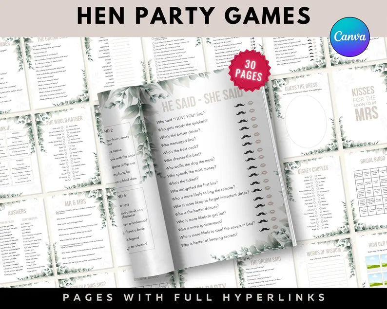 All-in-One Wedding Planner Bundle-Editable Canva Templates (Itinerary, Seating Plan, Cards & More)
